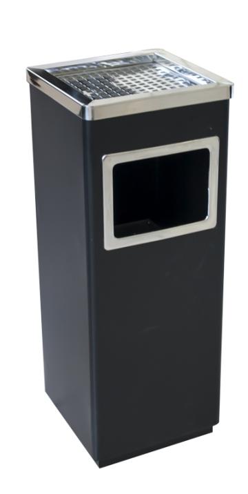 Cos gunoi cu scrumiera de exterior 24x24xh62cm Raki Icikala