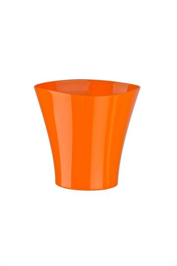 Ghiveci Fala plastic, 16,5x15,5cm, portocaliu