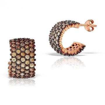 Cercei Eternity din Argint 925 placati cu rodiu roz de la Sandra Ferretti Srl