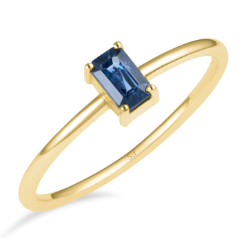 Inel din aur galben de 14K cu safir de 0.24 carate