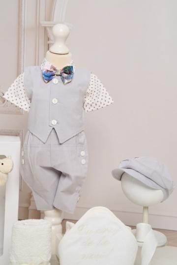 Costum botez David - gri