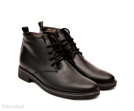 Ghete barbati piele naturala negre cu siret G31N, 42 de la Deprobat.ro