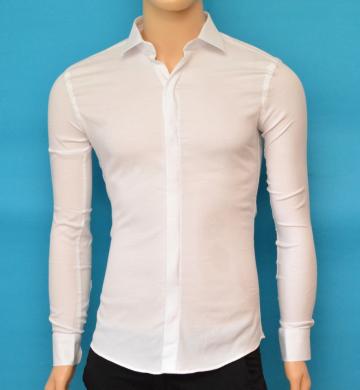 Camasa slim fit alba eleganta - camasa alba marime mare ZR79