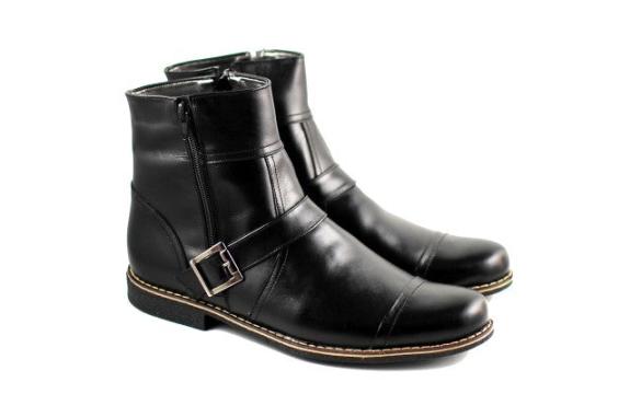 Ghete barbati piele naturala negre casual-elegante