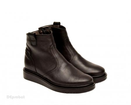 Ghete negre dama casual din piele naturala G45 de la Deprobat.ro