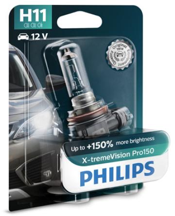 Bec far H11 12V 55W X-Treme Vision Pro150 (blister) Philips de la Auto Care Store Srl