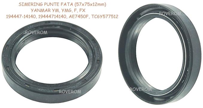 Simering punte fata Yanmar F, FX, YM, YMG (57x75x12mm)