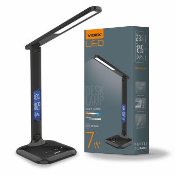 Lampa de birou LED dimabila Videx-Desk-Lamp-Rio-Black de la Casa Cu Bec Srl