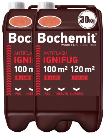 Solutie ignifugare lemn Bochemit Antiflash 2x30kg maro