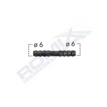 Conector drept furtun conducte 6mm - negru set 10 buc de la Auto Care Store Srl