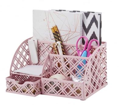 Organizator de birou din metal cu sapte compartimente