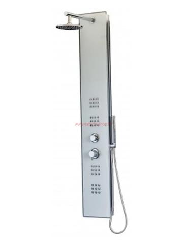 Panel dus alb Cristal White, 2 zone de hidromasaj
