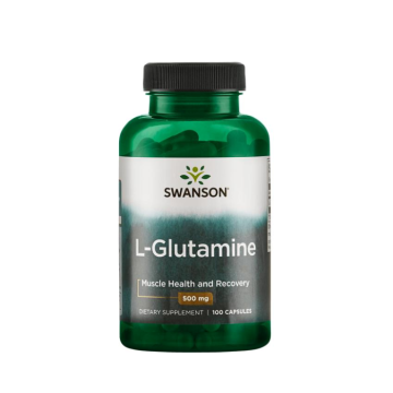Supliment alimentar L-Glutamine 500mg 100 capsule, Swanson de la Krill Oil Impex Srl