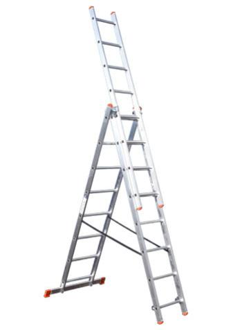 Scara aluminiu 3 tronsoane 8 trepte max 4.5 m de la Baralchim Srl