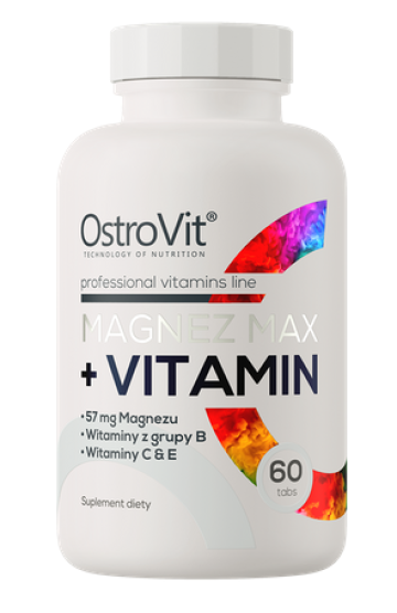 Supliment alimentar OstroVit Magnez MAX + Vitamin 60 Tablete