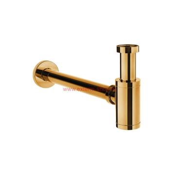 Sifon lavoar Polla Gold 1 1/4 * 32mm, corp metalic, reglabil