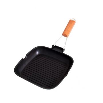 Tigaie aluminiu cu capac grill teflonat, Grunberg de la Startreduceri Exclusive Online Srl - Magazin Online Pentru C