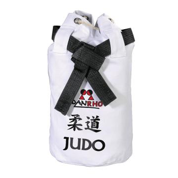 Rucsac judo alb cu centura neagra