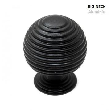 Buton mobilier Big Neck negru mat