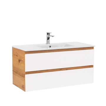 Dulap inferior Vario Forte 100 cu lavoar stejar-alb