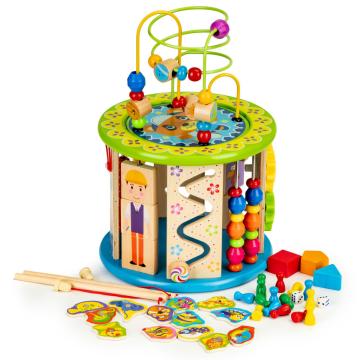 Jucarie educativa multifunctionala Montessori din lemn