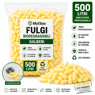 Fulgi biodegradabili galbeni, 500 litri
