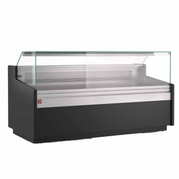 Vitrina ventilata, cu sticla joasa, cu depozitare - negru de la Clever Services SRL