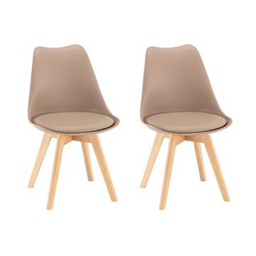 Scaun de dining Silla 2 piese in bej