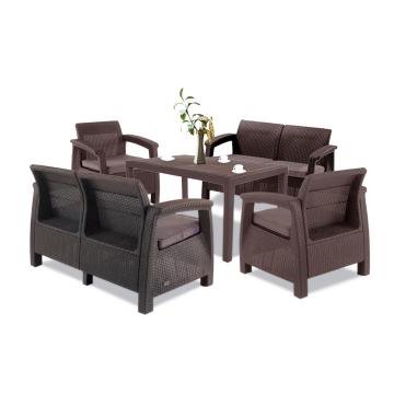 Set mobilier de gradina Corfu Duo cu masa Melody maro