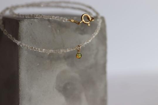 Colier Diamant Herkimer aur filat de la Raw Jewellery Srl