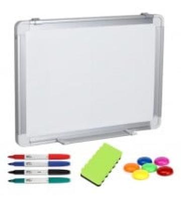 Tabla alba magnetica de scris si colorat cu accesorii 60 de la Molifag Srl