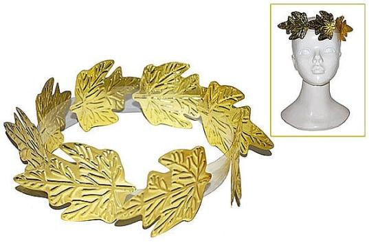 Accesoriu party Bentita romana cu lauri aurii metalizati de la Hobbyplanet Romania
