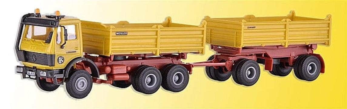 Macheta Camion Mercedes cu remorca basculanta Kirchoff de la Hobbyplanet Romania