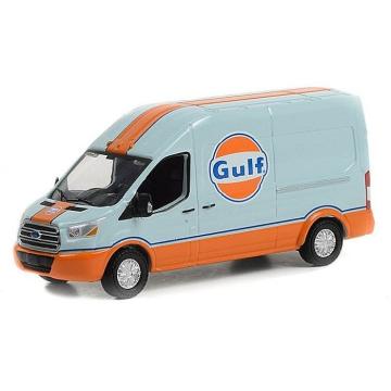 Macheta Ford Transit inaltat 2019 Gulf Oil scara 1:64