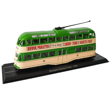 Macheta Tramvai Blackpool Balloon 1960 scara 1:76 Atlas Coll de la Hobbyplanet Romania