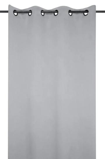 Draperie Notte 135X250 cm, culoare gri, 100% poliester de la URBANIX SRL
