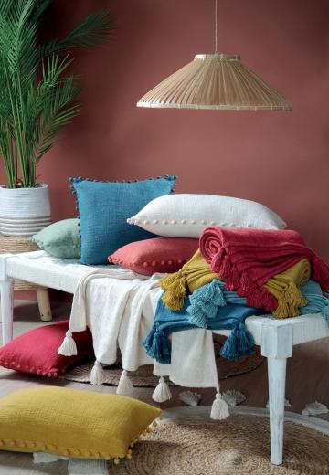 Patura Sanchez 125X150 cm, culoare Mustar, 100% bumbac de la URBANIX SRL