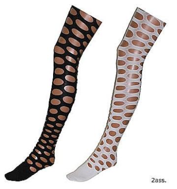 Dres adulti punk cu gauri - alb de la Hobbyplanet Romania