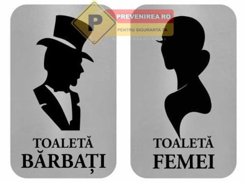 Semne din aluminiu toaleta femeie barbat