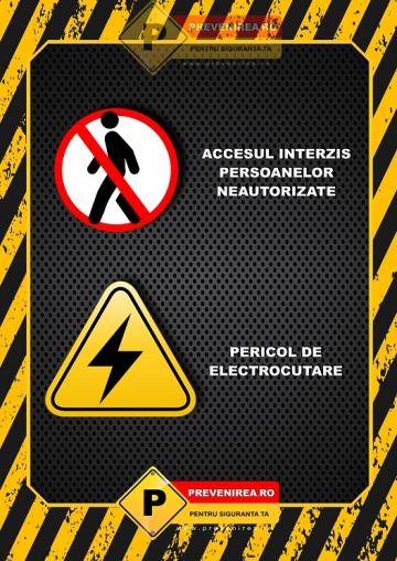 Afis securitate Interzis accesul neautorizat