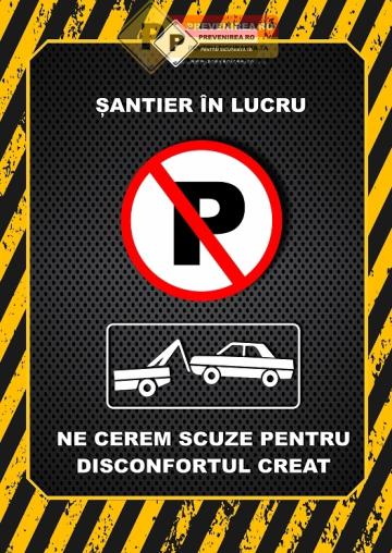 Afis pentru santier - semnalizare clara