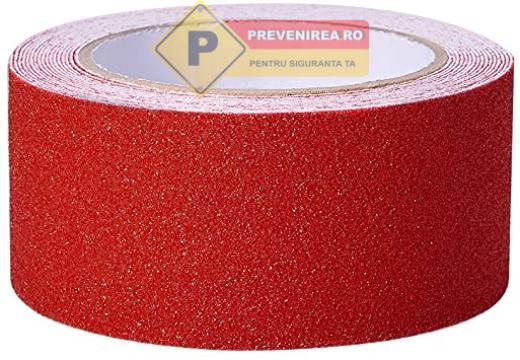 Banda de siguranta antialunecare rosie - protectie maxima