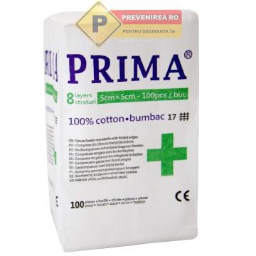 Comprese nesterile din tifon 100% pur - absorbante
