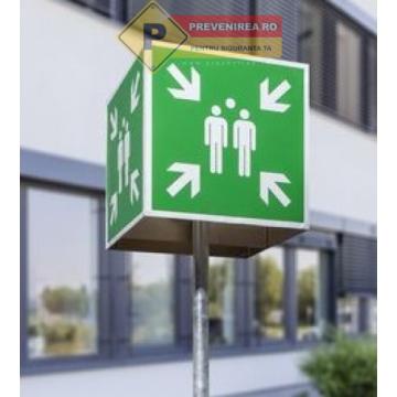 Cub din aluminiu cu stalp si sistem de prindere