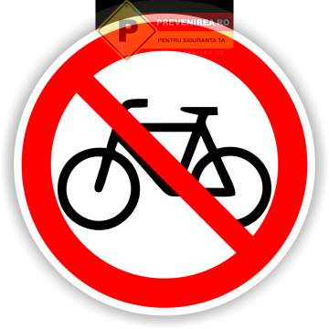 Etichete interzis cu bicicleta pentru uz interior