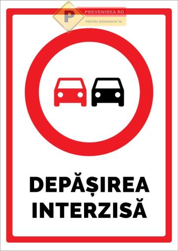 Indicator pentru depasirea interzisa
