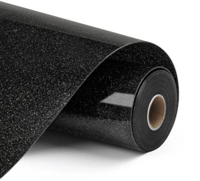 Vinil termotransferabil cu sclipici Black - 30.5 x 90 cm