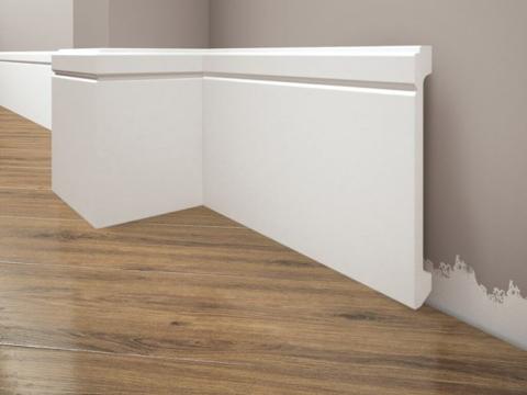 Plinta decorativa alba din LPC 30