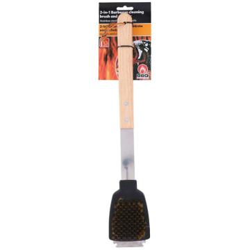 Perie de curatare gratar perie 2 in 1 plus racleta BBQ