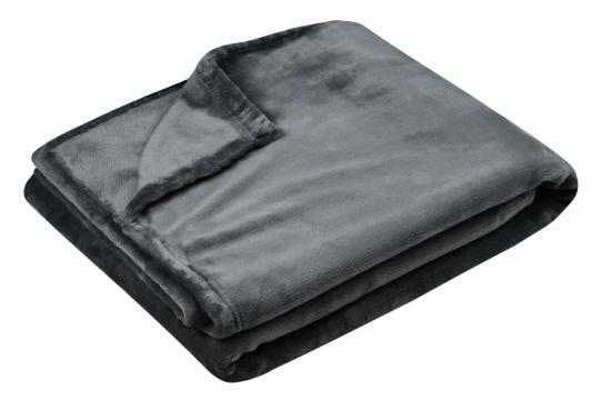 Patura Doudou 220X240 cm, culoare Antracit, 100% poliester de la URBANIX SRL